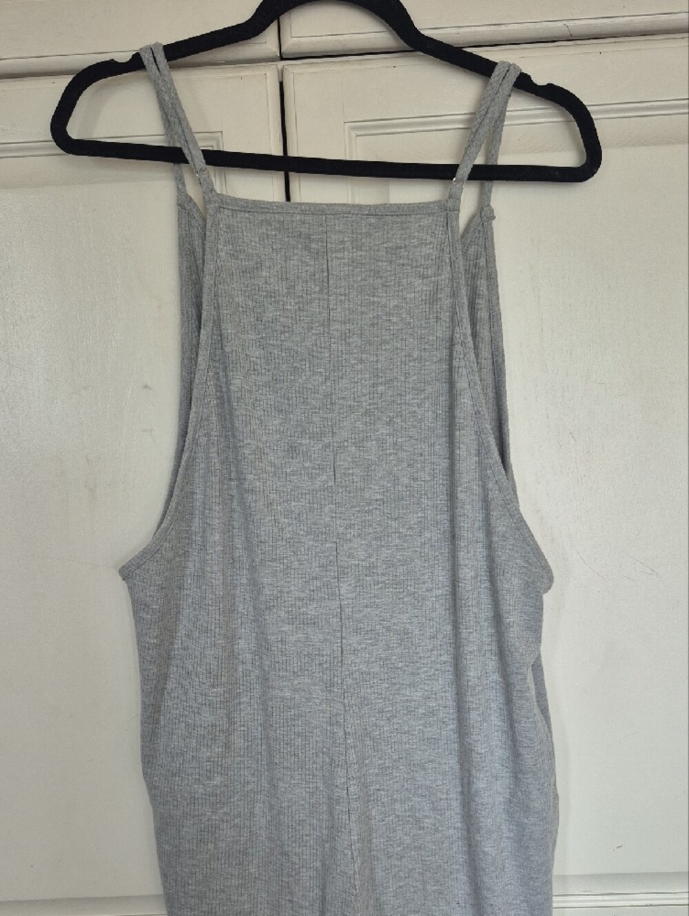 Light Gray Ribbed Cozy Jumpsuit - Picture 5 of 6